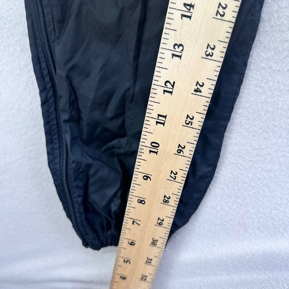 VTG Nike Sweatpants Mens Small Black Nylon Warm‎ Up Ankle Zip Joggers Soccer Gym